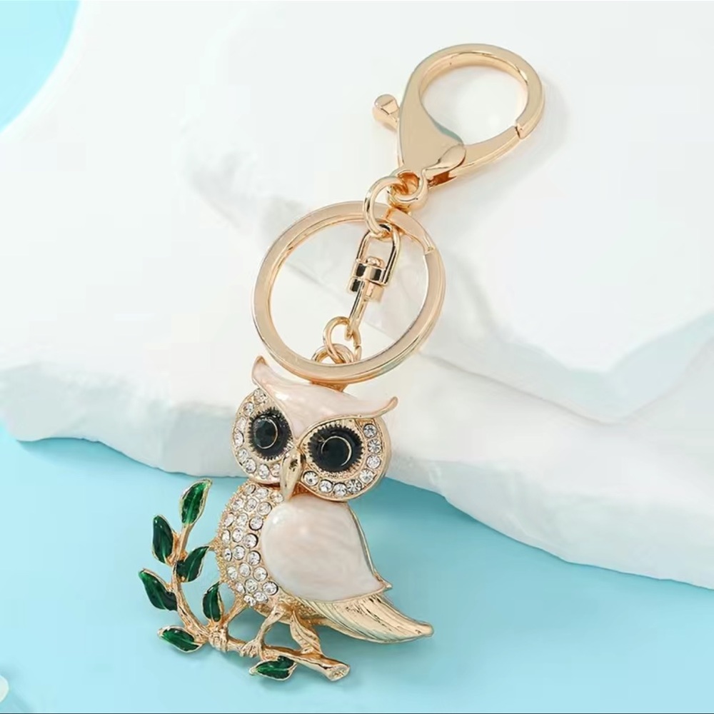 New Rhinestone Owl Keychain/Purse Charm